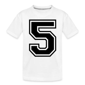 Nummer 5 - Kinder Premium Bio T-Shirt - Weiß - Vorne