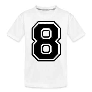 Nummer 8 - Kinder Premium Bio T-Shirt - Weiß - Vorne