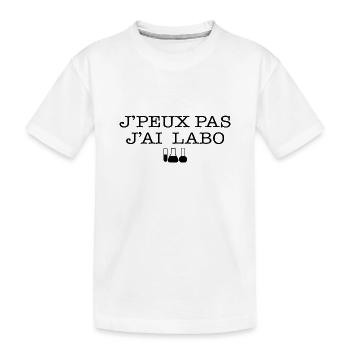 J'Peux Pas J'ai Labo Chimiste Humour - T-shirt bio Premium Enfant - blanc - Devant