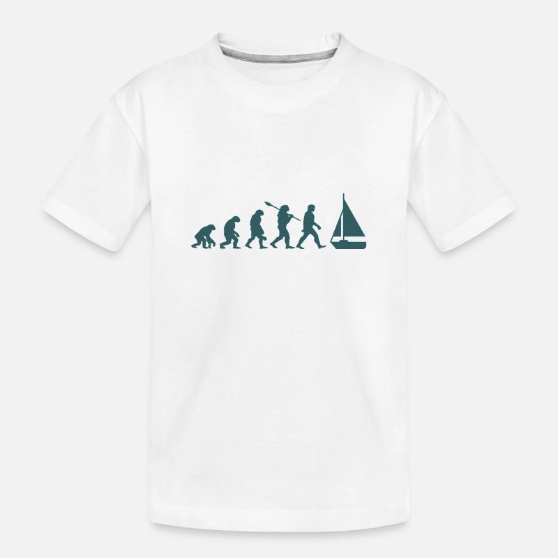 Évolution Voilier Bateau - T-shirt bio Premium Enfant - blanc