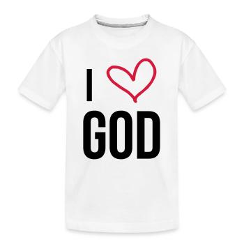 chrétien / chrétienne / catholique / religion - T-shirt bio Premium Enfant - blanc - Devant