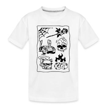 Street style - Kids' Premium Organic T-Shirt - white - Front