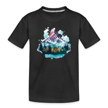 Aquarelle Nature en plein air - T-shirt bio Premium Enfant - noir - Devant