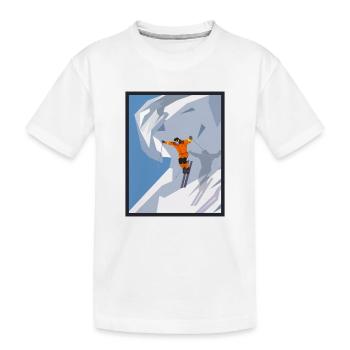 Ski - Kinder Premium Bio T-Shirt - Weiß - Vorne