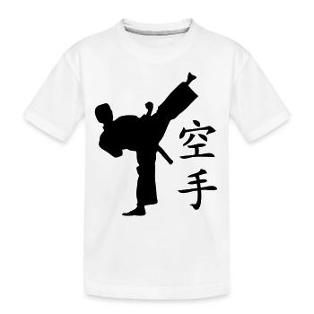 karate - Kinder Premium Bio T-Shirt - Weiß - Vorne