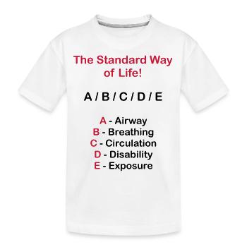 Rettungsdienst ABC Schema - Kinder Premium Bio T-Shirt - Weiß - Vorne