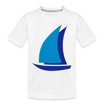 bateau à voile - T-shirt bio Premium Enfant - blanc - Devant