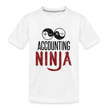Accounting Ninja - Buchhaltung Finanzen Bilanz - Kinder Premium Bio T-Shirt - Weiß - Vorne