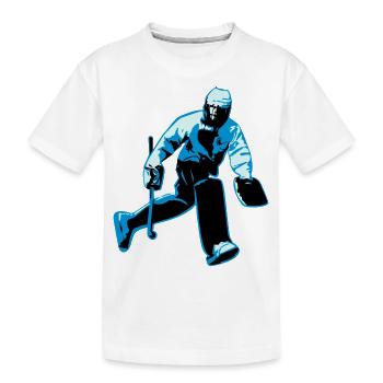 gardien de hockey sur gazon - T-shirt bio Premium Enfant - blanc - Devant