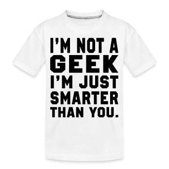 Je ne suis pas un geek - T-shirt bio Premium Enfant - blanc - Devant