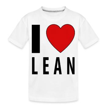I heart LEAN - Kids' Premium Organic T-Shirt - white - Front