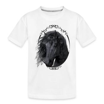 Black Beauty - Kids' Premium Organic T-Shirt - white - Front
