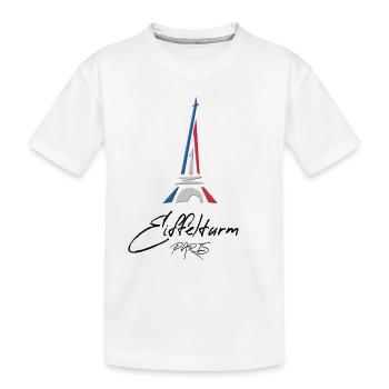 Eiffelturm Paris - Kinder Premium Bio T-Shirt - Weiß - Vorne