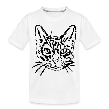 Chat, minou, minou, cadeau, idée cadeau - T-shirt bio Premium Enfant - blanc - Devant