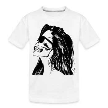 SKULLHEAD - Kinder Premium Bio T-Shirt - Weiß - Vorne