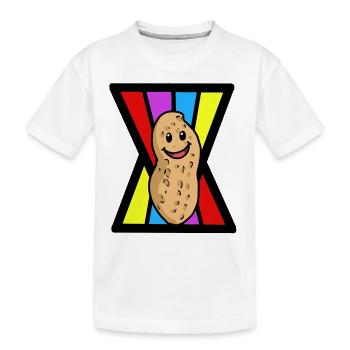 Erdnuss Erdnüsse Nuss Nüsse Nahrung fröhlich - Kinder Premium Bio T-Shirt - Weiß - Vorne