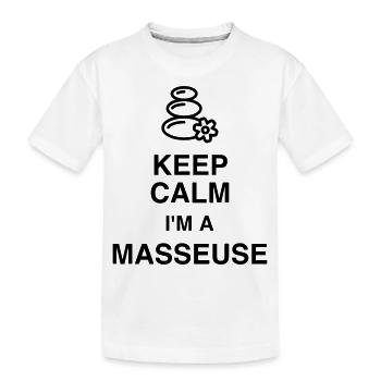 Massage / Masseur / Masseuse / Métier / Job - T-shirt bio Premium Enfant - blanc - Devant