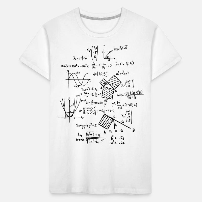 Mathematics Math Mathematician mathematical formulas Kids' Premium Organic T-Shirt