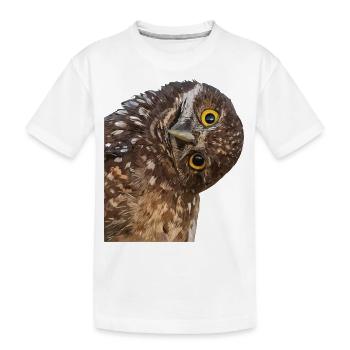Owl - Kids' Premium Organic T-Shirt - white - Front