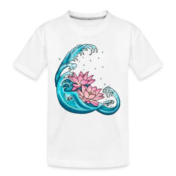 Fleur de lotus tatouage nénuphars - T-shirt bio Premium Enfant - blanc - Devant