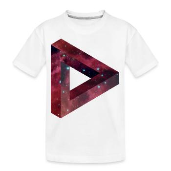 Illusion de triangle dans le style Galaxy - T-shirt bio Premium Enfant - blanc - Devant