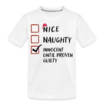 Coquin gentil innocent, cadeau de Noël drôle - T-shirt bio Premium Enfant - blanc - Devant