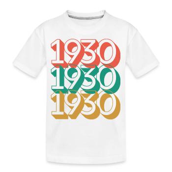 Anniversaire année 1930 / Vintage 1930 / Retro 30 - T-shirt bio Premium Enfant - blanc - Devant