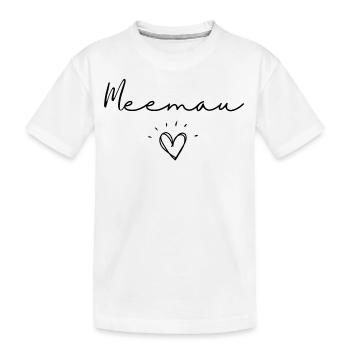 Meemau. Cadeau Meemau - T-shirt bio Premium Enfant - blanc - Devant