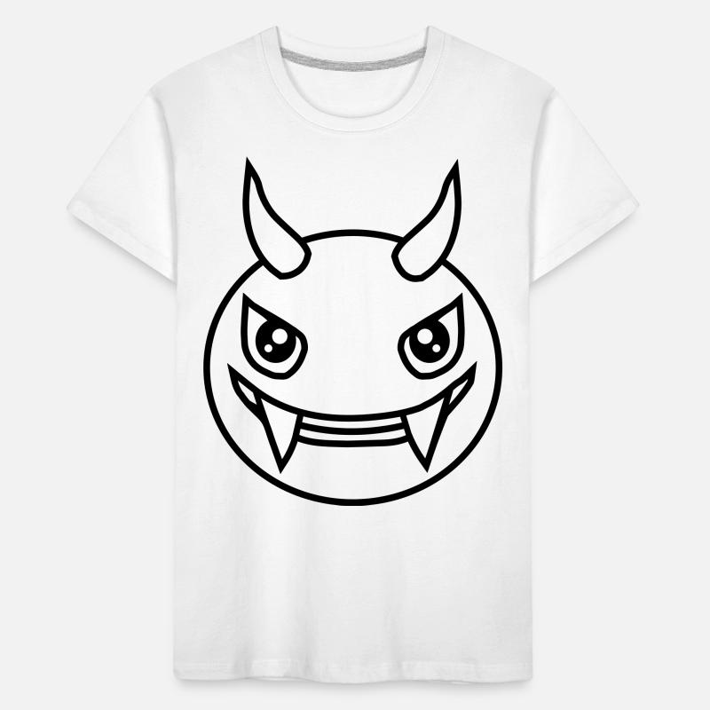 Monster Design Devil Face T-shirt bio Premium Enfant