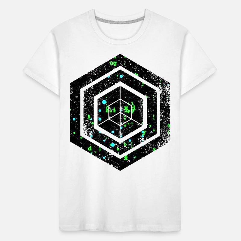 Hexagon-Programmierung Programmierer Codierung geometrisch Kinder Premium Bio T-Shirt