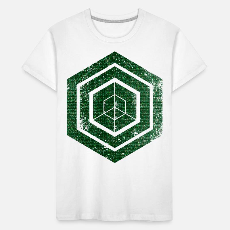 Hexagon-Programmierung Programmierer Codierung geometrisch Kinder Premium Bio T-Shirt