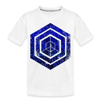Hexagon-Programmierung Programmierer Codierung geometrisch - Kinder Premium Bio T-Shirt - Weiß - Vorne