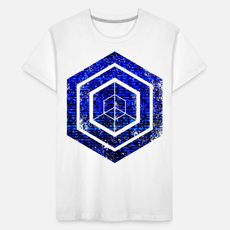 Codage géométrique du programmeur de programmation hexagonale T-shirt bio Premium Enfant