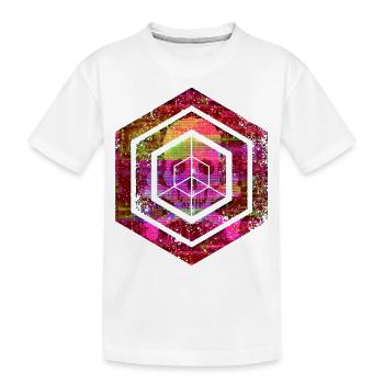 Hexagon-Programmierung Programmierer Codierung geometrisch - Kinder Premium Bio T-Shirt - Weiß - Vorne