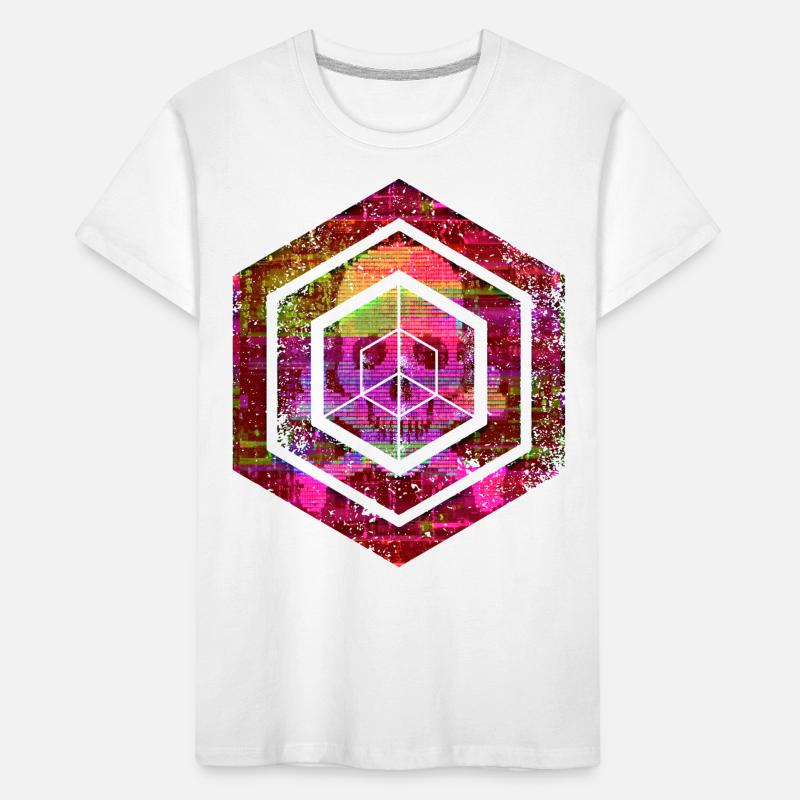 Codage géométrique du programmeur de programmation hexagonale T-shirt bio Premium Enfant