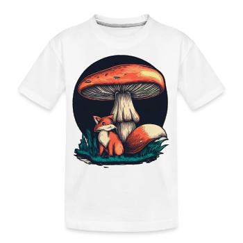 CHAMPIGNON ET RENARD - T-shirt bio Premium Enfant - blanc - Devant