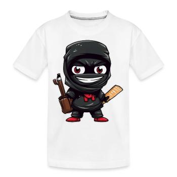 School Ninja - Kids' Premium Organic T-Shirt - white - Front