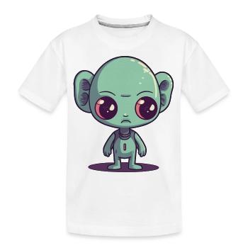 Alien - Kids' Premium Organic T-Shirt - white - Front