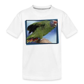 Le perroquet à queue rousse - T-shirt bio Premium Enfant - blanc - Devant