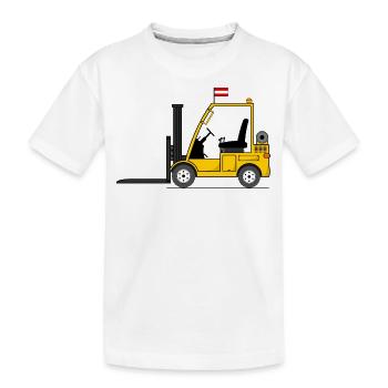 Chariot élévateur Austria Flag - T-shirt bio Premium Enfant - blanc - Devant