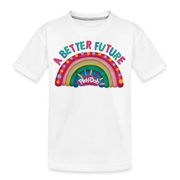 Play-Doh A Better Future Slogan Avec Arc-En-Ciel - T-shirt bio Premium Enfant - blanc - Devant