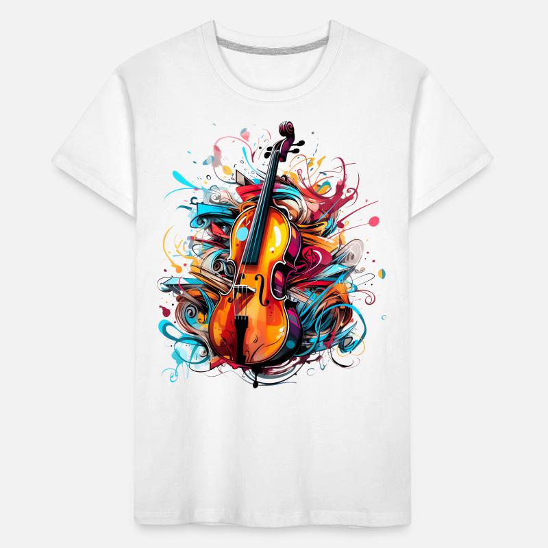 Style graffiti de violon T-shirt bio Premium Enfant