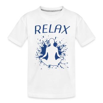RELAX - Kinder Premium Bio T-Shirt - Weiß - Vorne