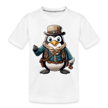 Lederhosen / Animal / Traditional costume / Tradition / Penguin - Kids' Premium Organic T-Shirt - white - Front