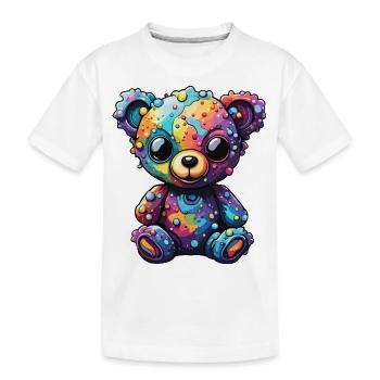 Ours en peluche / Peluche / Animal en peluche / Idée cadeau - T-shirt bio Premium Enfant - blanc - Devant
