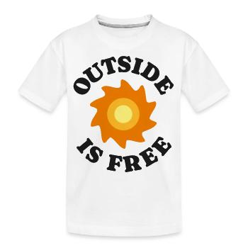 Outside is free 2 - T-shirt bio Premium Enfant - blanc - Devant