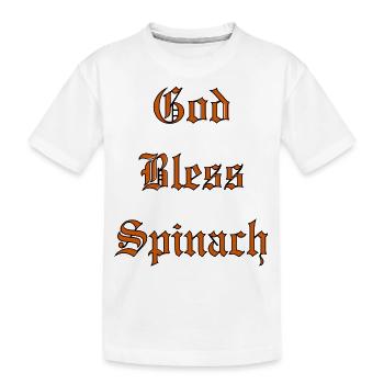 Que Dieu bénisse les épinards - T-shirt bio Premium Enfant - blanc - Devant