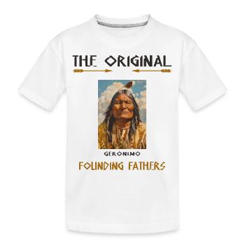 Folding father, amerivan native, indiana - Kinder Premium Bio T-Shirt - Weiß - Vorne