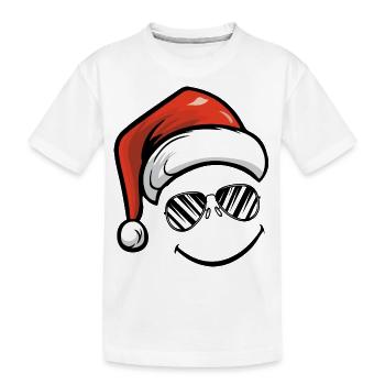Smileface Nikolaus - Kinder Premium Bio T-Shirt - Weiß - Vorne