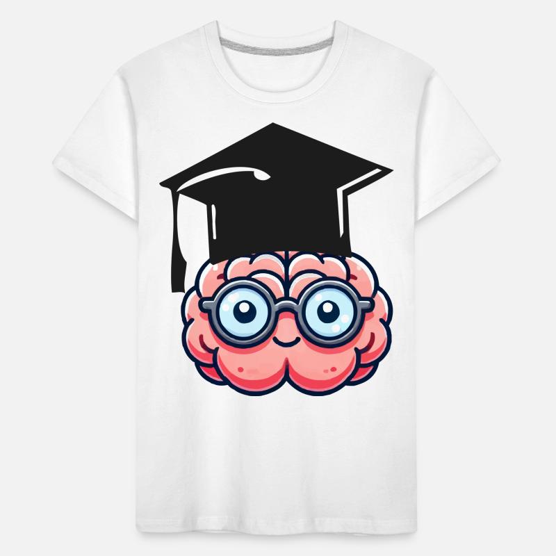 brain comic nerd student Kids' Premium Organic T-Shirt